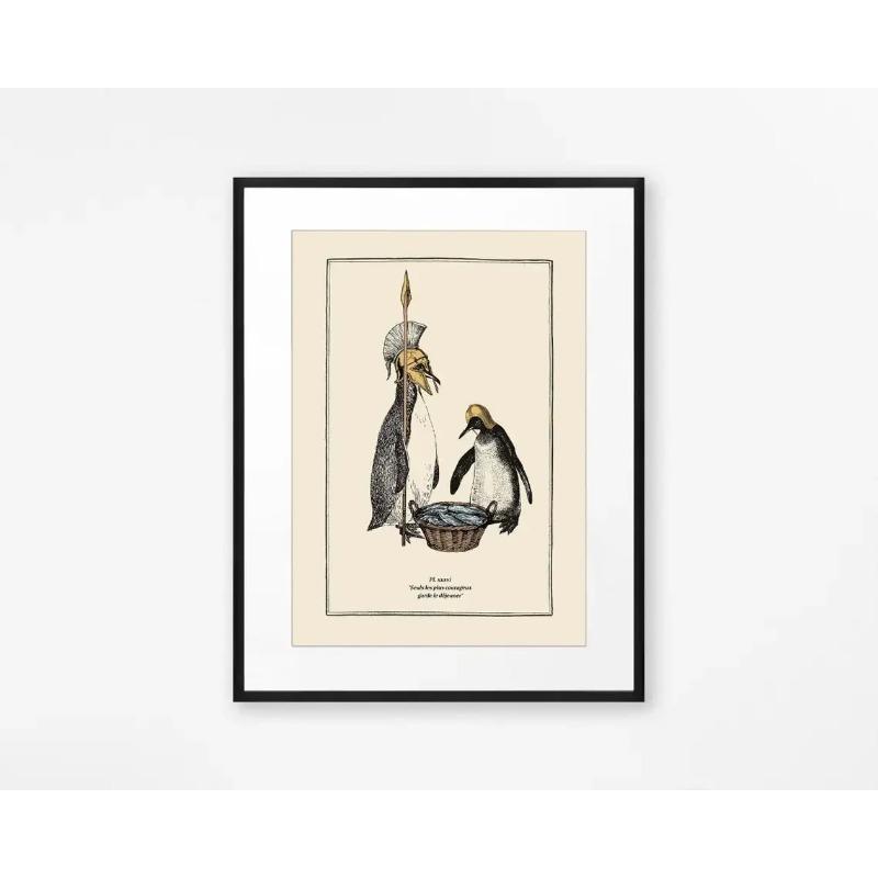 Funny Vintage Penguin Posters and Prints Surreal Animal Quirky Patent Wall Art Picture Canvas Painting Room Home Decor Cuadros