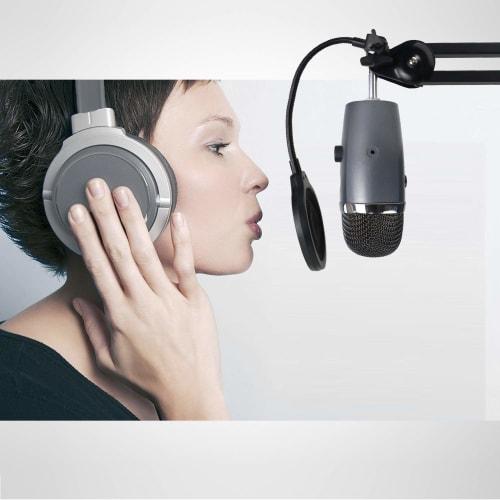 Yeti Nano Microphone Pop Filter - 4-Inch Triple-Layer Windscreen with Flexible 360 Gooseneck Clip for Blue Yeti Nano Microphone To Improve Sound Qual