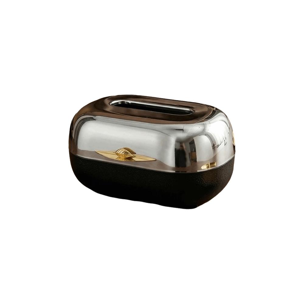Mirror Surface Tissue Box Dispenser Wood Grain Tissue Organizer Tissue Box Restaurant