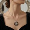 Zinc Zinc Alloy Gothic Clavicle Chain Black Silver Halloween Heart Choker Bat Wings Pendant Necklace  Party