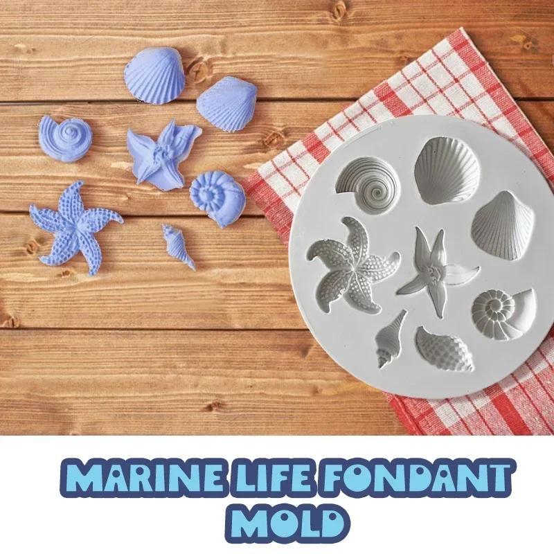 Muszla Muszla Rozgwiazda Ryba Styl Podwodny Silikonowe Formy do Mydła do Robienia Naturalnych Ręcznie Robionych Mydel.