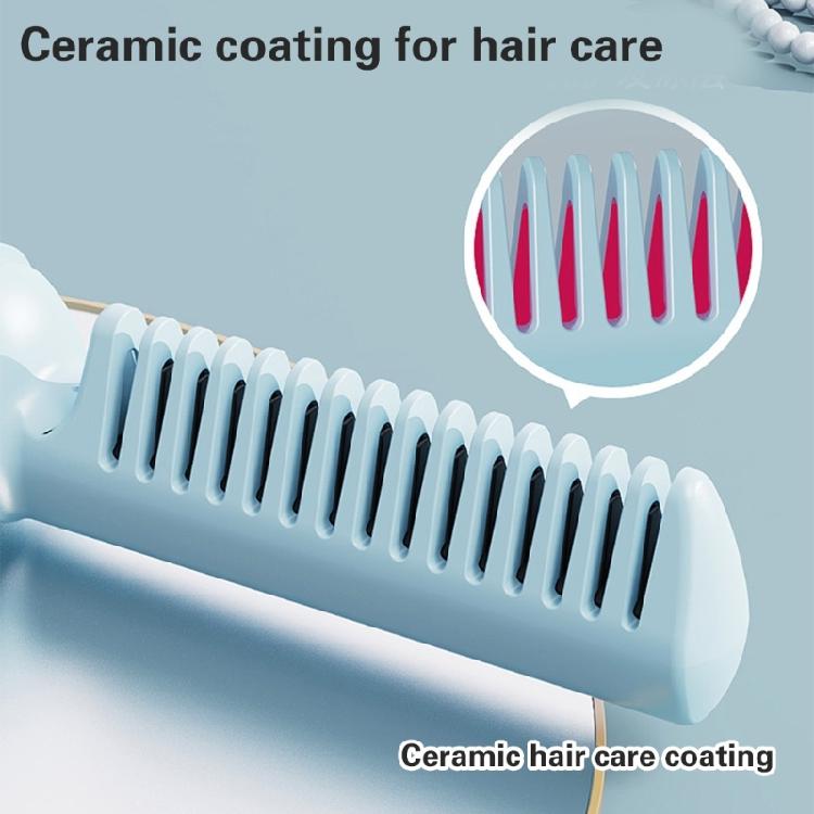 Lightweight Rechargeable Hair Straightener Brush Anti Scald Comb with Quick Heat Up Adjustable Temperature for Travel