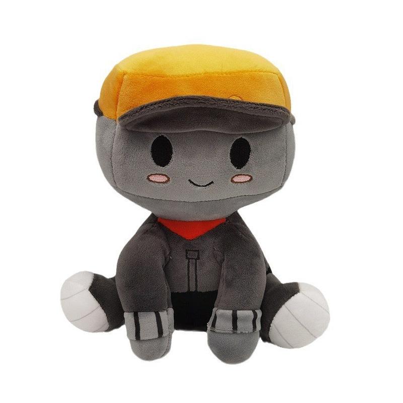 Blox Buddies Plush Toys Blox Buddy Bacon Hair Black with Hat Yellow Stuffed Plush Pillow Decorative Doll Toys for Children