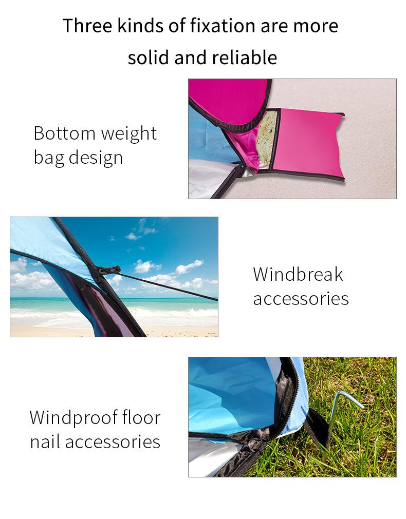 Automatic Double Person Tent with Sunshade & Easy Setup for Beach, Park, & Fishing