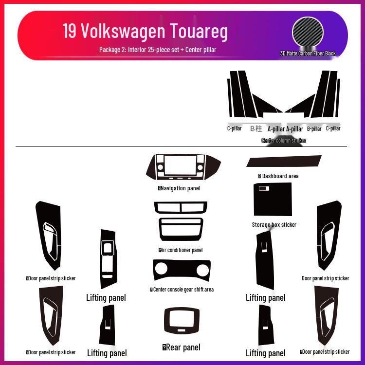 Volkswagen T-Cross Center Console Anti-Kick, Anti-Scratch Protective Film