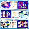 Montessori busy board educational toy, cloth toy, stringing beads, cloth picture book, toy, dressing practice, daily living skills, finger dexterity t