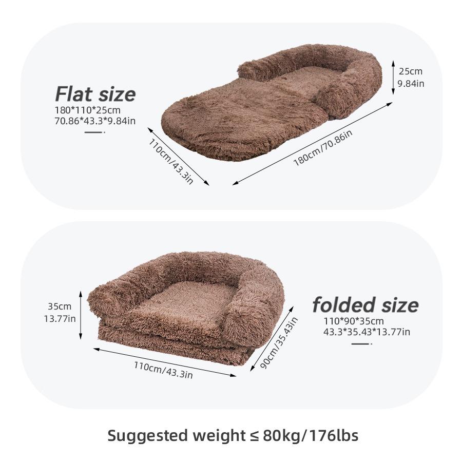 Washable Foldable Pet Sofa & Mat - Large Dog & Cat Bed House