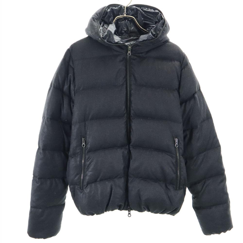 DUVETICA Long Sleeve Down Jacket 42 Gray Hood Women Used