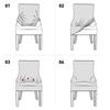 1/2pcs Stretch Jacquard Chair Cover Small Arm Dining Chair Slipcover Washable High Sloping Armchair Case Dining Room Home Decor