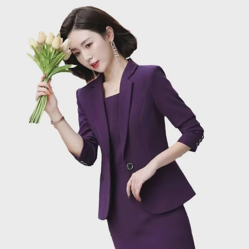 Women's Professional Suits: New Autumn/Winter Styles, Long-Sleeve Slimming Dresses, High-End Work Clothing, Two-Piece Sets