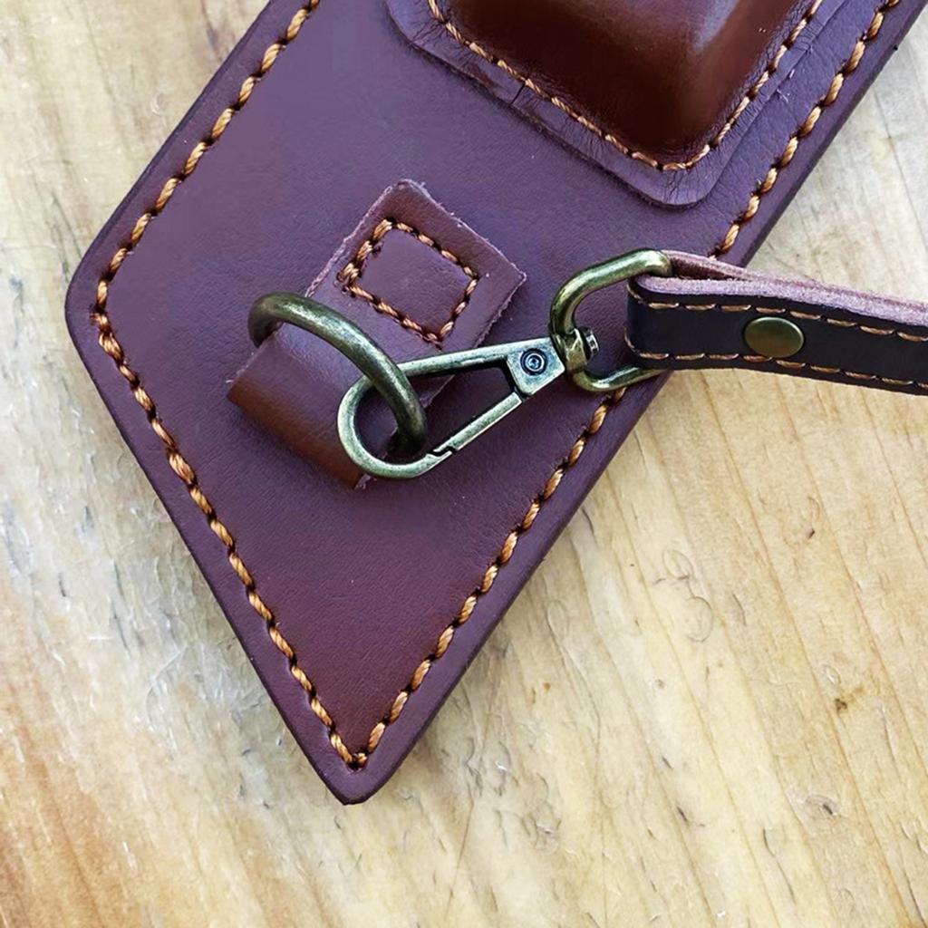 Portable Straight Knife PU Leather Sheath Cover for Fixed Knife Outdoor Storage Bag Knife Holster with Crossbody Strap