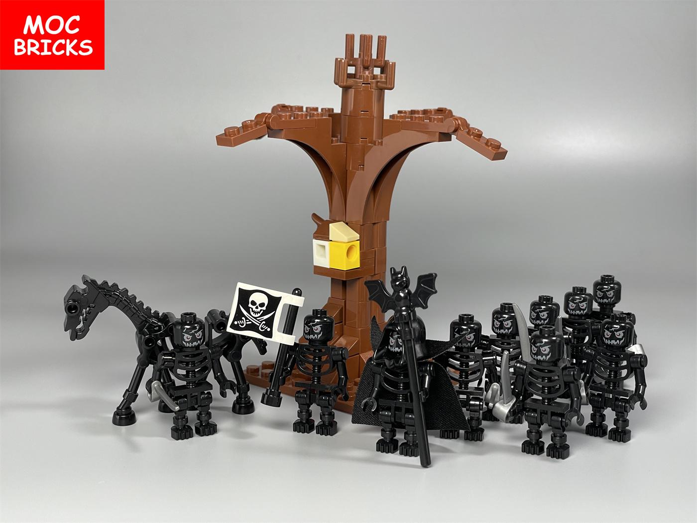 

Non-Toxic Moc Bricks Diy Dark Messenger Magicians Group Skull Skeleton Horse Thestrals Accessories Assembled Building Blocks Kids Children Toy