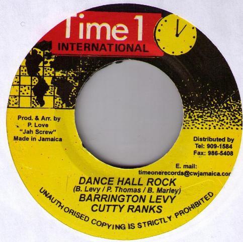 

7inch Record BARRINGTON LEVY / CUTTY RANKS - Dance Hall Rock NONE Time 1 Internat Jamaica Reggae, Ska & Dub Used