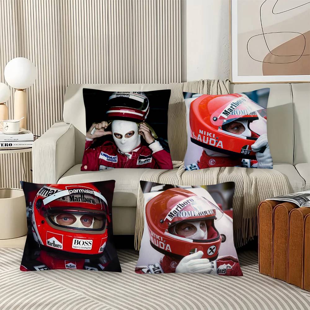 1Pc N-Niki Lo-Lauda Pillow Case Fashion Square Pillowcase Bedroom Sofa Room Ins Decoration Leisure