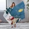 Tuniu Christmas Santa Snowman Print Blanket Sofa Bed Living Room Decorative Throw Blanket