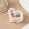 Hair Claw Anti-slip Teeth Hollow Heart Design Hair Clip Medium Size Back Head Shark Hair Claw Strong Grip Hair Accessory