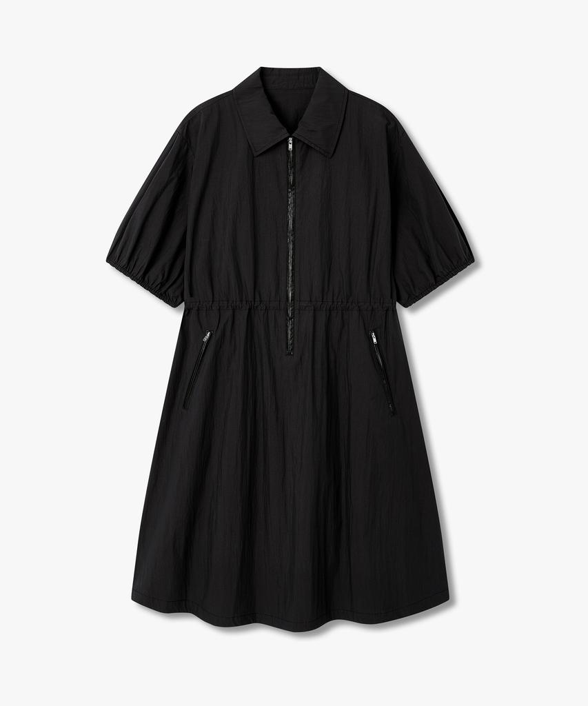 Bobeu Front Zippered Half Dress_Black 7156237004