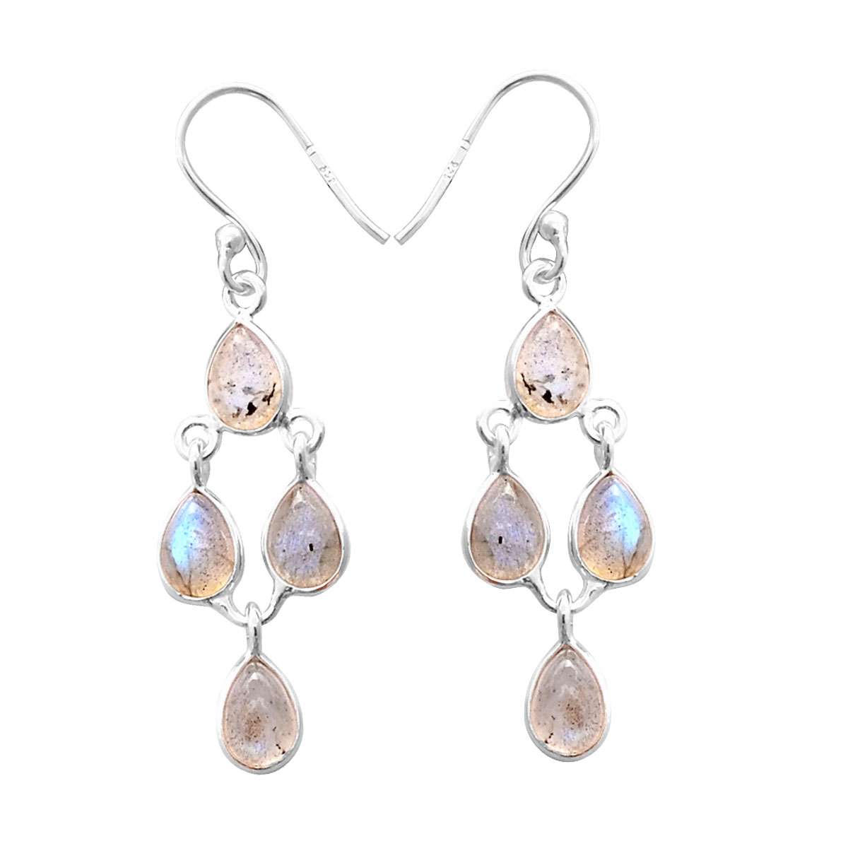 

Labradorite Gemstone Earrings Solid 925 Sterling Silver Handmade Earrings Jewelry Gift For Women And Girls E-3211
