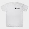 Men Black Print T-shirt Black Hbm Logo 3 (On Chest) No-Cut Transfer Paper Print Cotton Tshirt