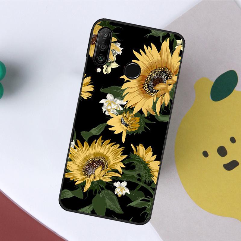 Vintage Sunflowers For Huawei Nova 12s 12i 11i 8i Y73 Y72 Y61 Y91 Y90 Y70 Y60 9 10 SE P30 P40 Lite P60 Pro Case