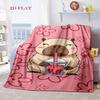 Whimsical Capybara Snacks Blanket Sofa Blanket Blanket Air Conditioning Blanket Bedroom Digital Printing