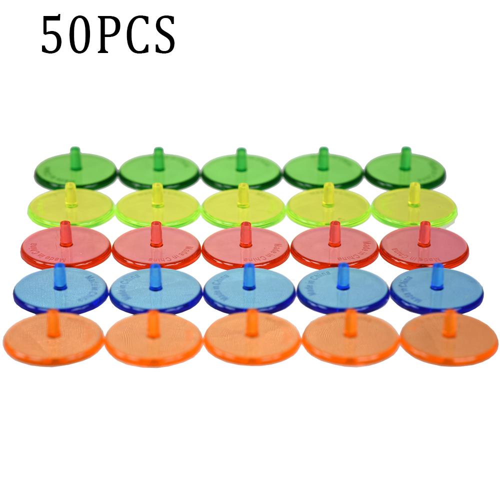 50PCS Golf Ball Mark Position Markers Assorted Color Diameter 24 Mm Plastic Golf Ball Marker