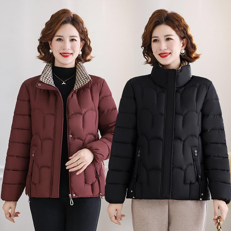 Women Jacket Autumn Winter Light Down Cotton Coat Femme Stand-up Collar Casual Short Warm Outerwear Ladies