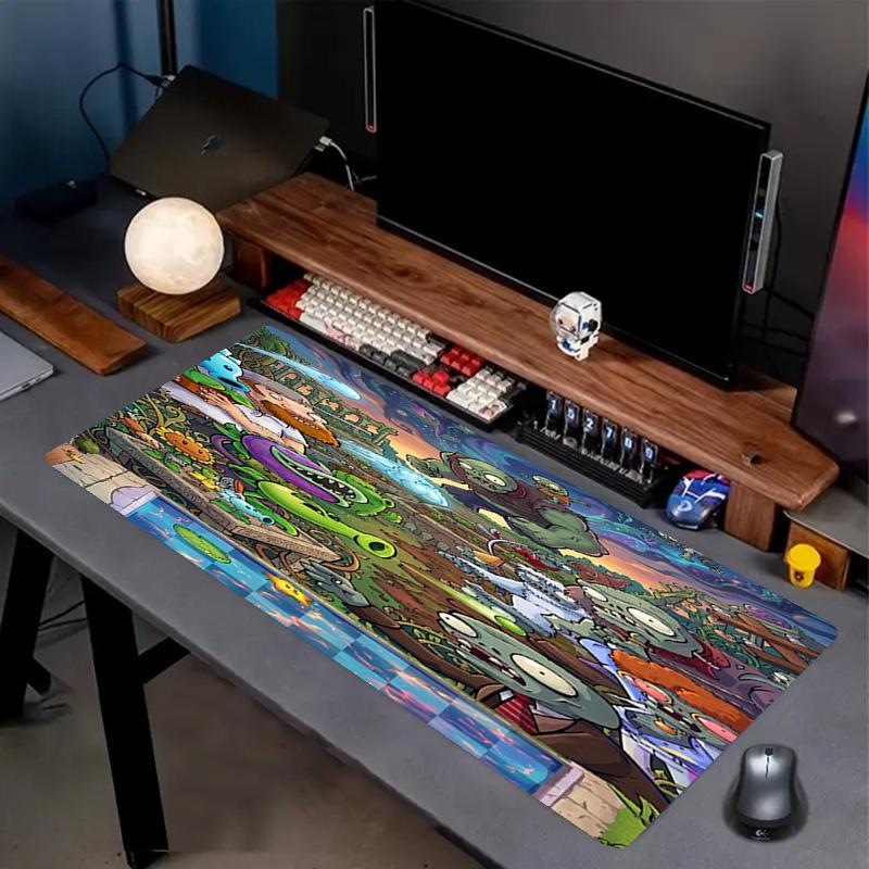 Plants vs. Zombies Print Mouse Pad, Anti‑Slip Desktop keyboard Mat, for PC Laptop Gaming Working Daily Use, Cool Festival Surprise Gift