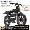 Electric Bike LANKELEISI X-black Knight 2000W 48V45AH Double Battery Hydraulic Electric Bike 20*4.0 Inch! E-Bike