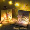Birthday Musical Greeting Cards 3D Pop Up with LED Comes with Envelope for Kids Boy Girl Baby Shower First Birthday Party