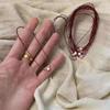 Glückliches Rotes Band Rosa Pentagramm Armbänder Für Frauen Freundschaft Verstellbare Stern Handkette Modeschmuck Geschenke Accessoires