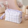 Korean Style Checkered  Cosmetic Bag Large Capacity Pencil Pouch Women  Toiletry Bag  Daily Use
