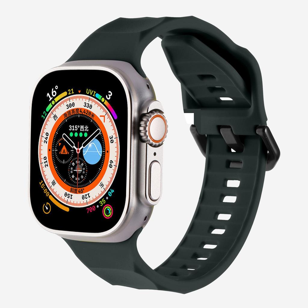 Soft Silicone Band for Apple Watch Ultra 3/2 49mm 46mm 45mm 44mm 42mm 40 41 Mm Sport Wristband iWatch Series 11 10 9 8 7 5 SE 3