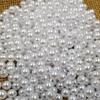Straight-Hole White Imitation Pearl Beads, Shoe, Bag, Clothing Decoration Accessories,DIY Handmade Bead Jewelry Materials