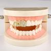 Trendy Gold Hollow Three-Piece Grillz for Street Style Hip Hop