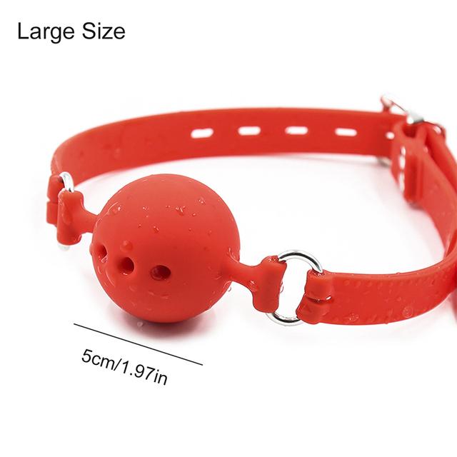 3 Sizes Soft Safety Silicone Bdsm Open Mouth Gag Ball Bondage Slave Ball Gag Erotic Sex Toys For Woman Adult Sex Games Slave New