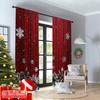 2D platte print 2 stuks Kerstgordijnen Feestelijke sneeuwvlokken en dennentakken Duurzame 100% polyester stof Zonder elektriciteit
