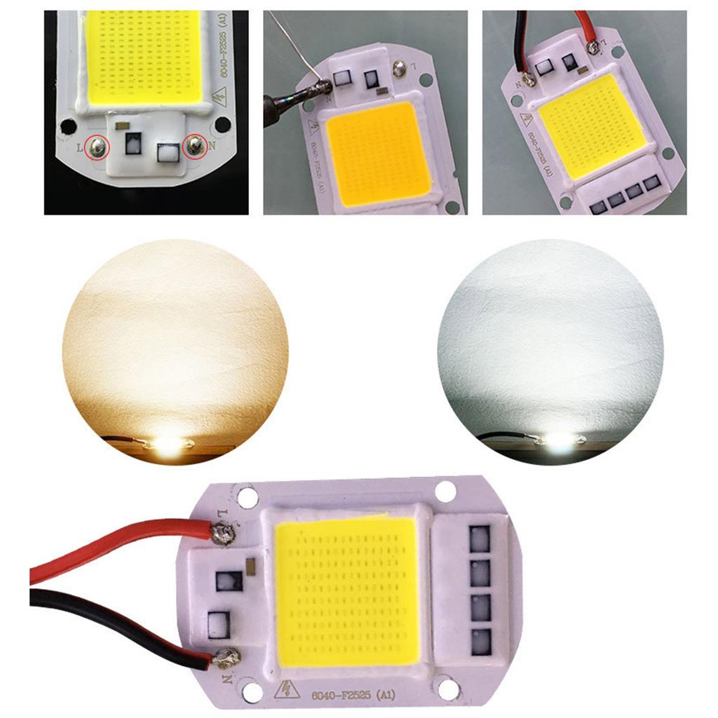 2pcs LED Lamp Bulb Chip High Power PCB Super Bright SMD COB Light Beads for Grow Lights DIY Lighting AC220V