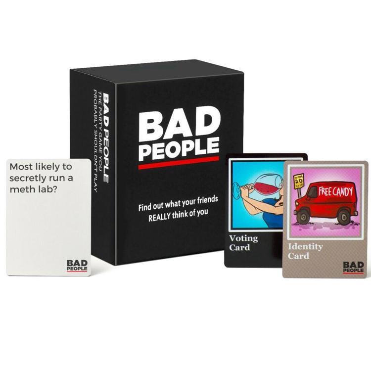 Kötü İnsanlar Oyunları, Tamamen İngilizce Kart Oyunları, Aile Partisi Masa Oyunlarıdır.