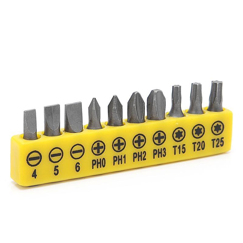 

10 in 1 Socket Screwdriver L-shaped for Head Twin Wrench Driver Torx Flat чорний