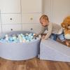 KiddyMoon round ball bath ball pool 120x30cm/no balls 7cm ball pits colourful balls for babies play bath toddlers, dark grey