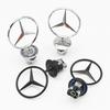 1pcs 44mm 3D Metal Blue Chrome Star Bonnet Hood Logo Emblem Badge for Mercedes Benz AMG W202 W203 W204 W208 W210 W220 W221 NI6