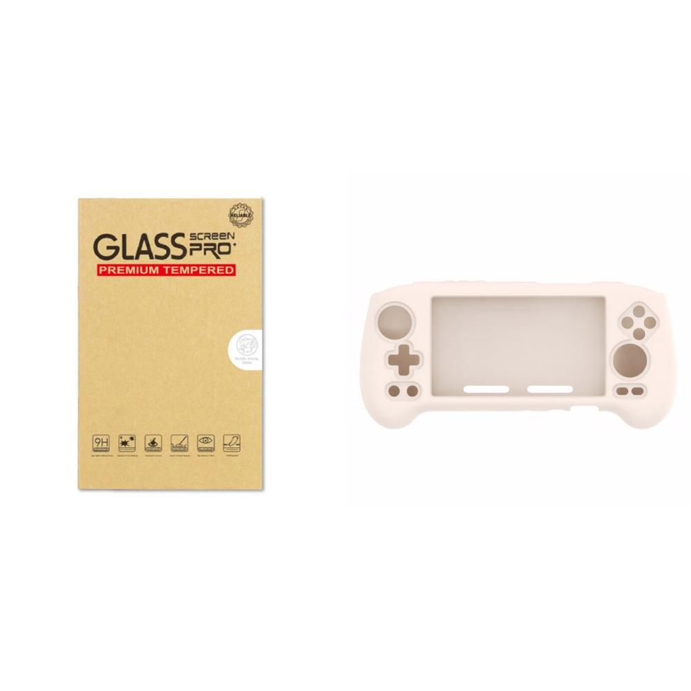 For Anbernic RG556 Game Console EVA Hard Storage Bag Silicone Protective Case With/No 9H Screen Protector Film Gaming Accessorie