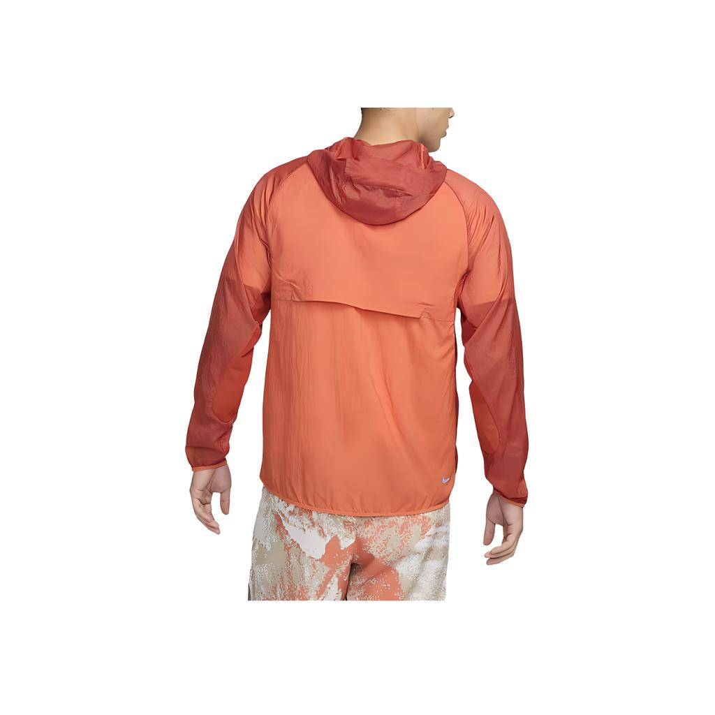 Nike Trail Aires Waterproof Comfortable Fitting Running Long Sleeve Jacket Men Jackets Vintage-Coral Dragon-Red Black FN4003-846