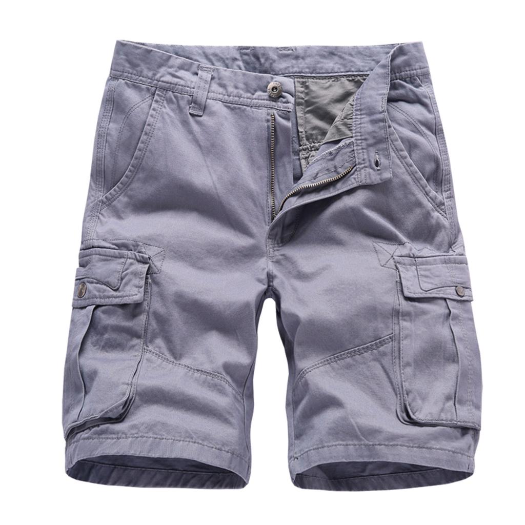 Men's Summer Casual Outdoors Casual Patchwork Pockets Overalls Sport Tooling Shorts Pants