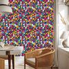 Wallpaper Small Flowers Turquoise and Pink for Living Room and Bedroom 50x1000