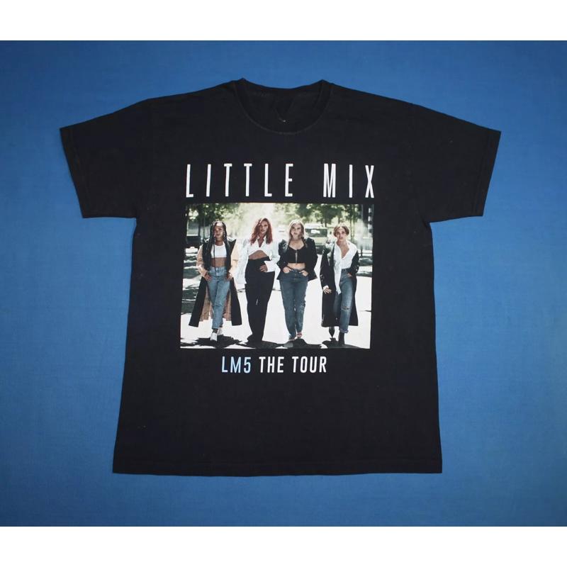 Хлопковая футболка Little Mix Band Tour 1Side Черная для фаната Kk1307 S разноцветный
