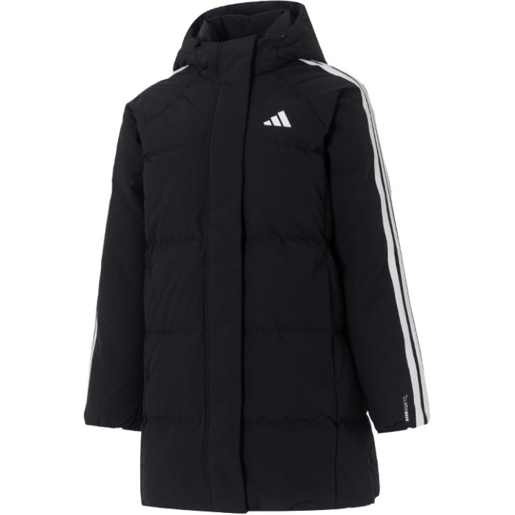 Adidas Warm Mid-Length Windproof Long Sleeve Down Jacket Women Jackets Black KC2486