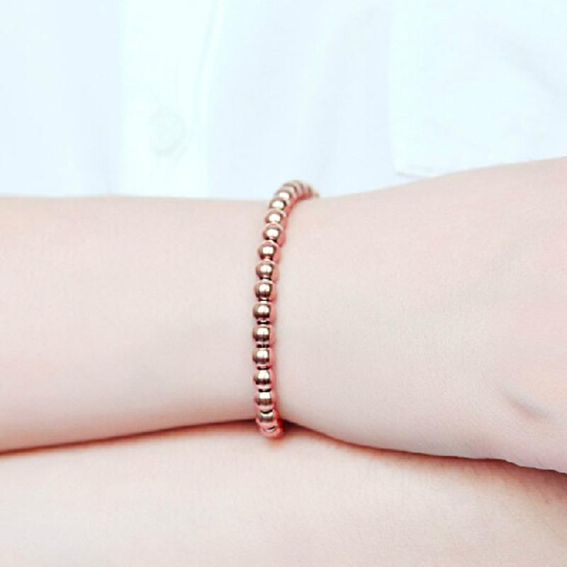 Stainless Steel Snake Chain Bead Bracelet Titanium Steel Bracelet 3.0mm Engraved Buckle Soft Bracelet