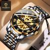 Bindond Herren Automatische Mechanische Uhren Top Marke Luxus Edelstahl Wasserdicht Hohl Herren Armbanduhren Relogio Masculino